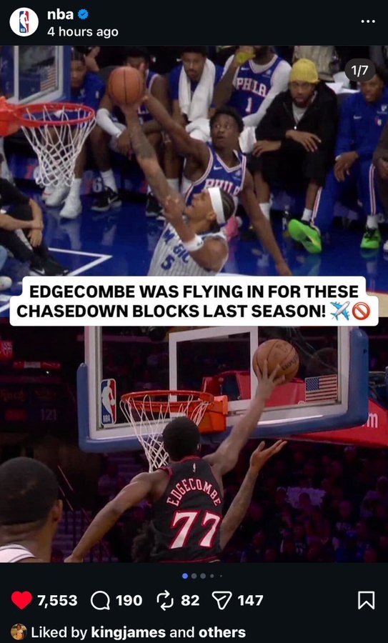 è©¹èœœé£�é‡‡ï¼�NBA官方晒VJ·埃奇库姆上赛季追身大帽集锦 è©¹å§†æ–¯ç‚¹èµ�